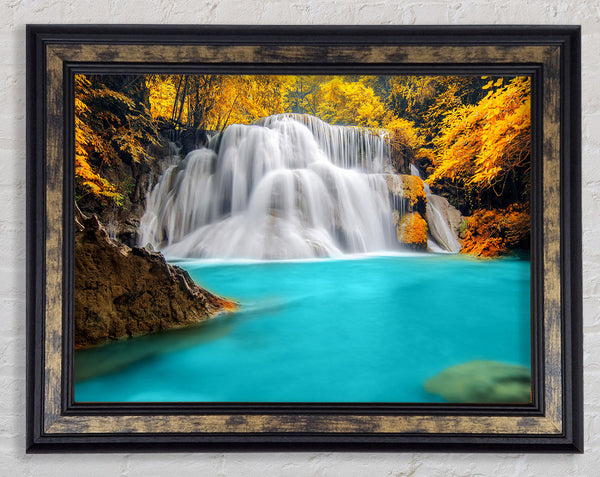 Yellow Trees Around The Blue Waters