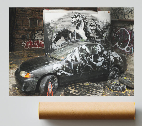 Banksy Car Graffiti