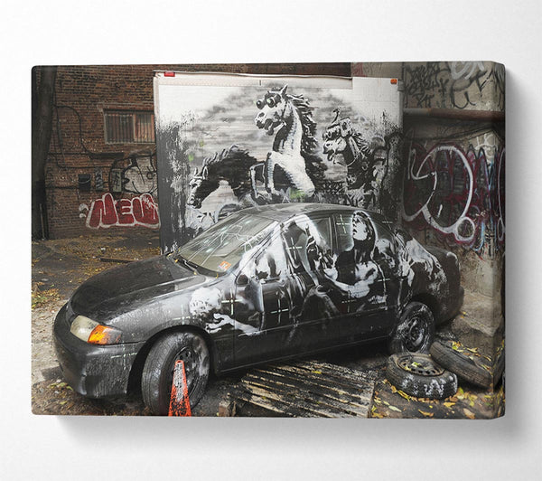 Banksy Car Graffiti