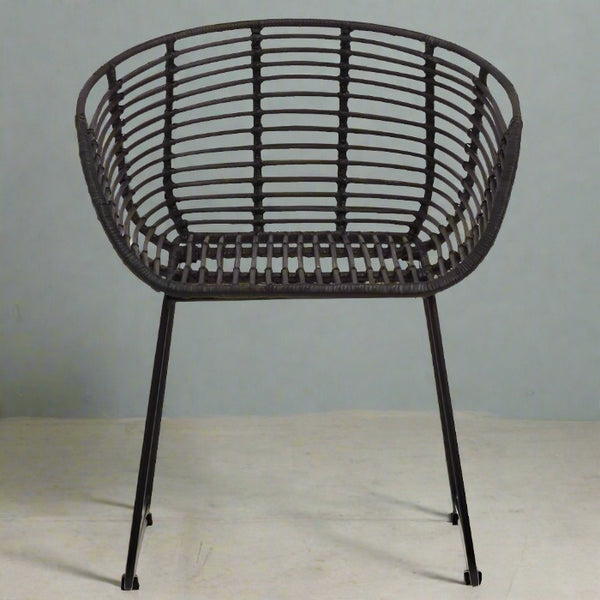 Lagom Natural Black Rattan Chair