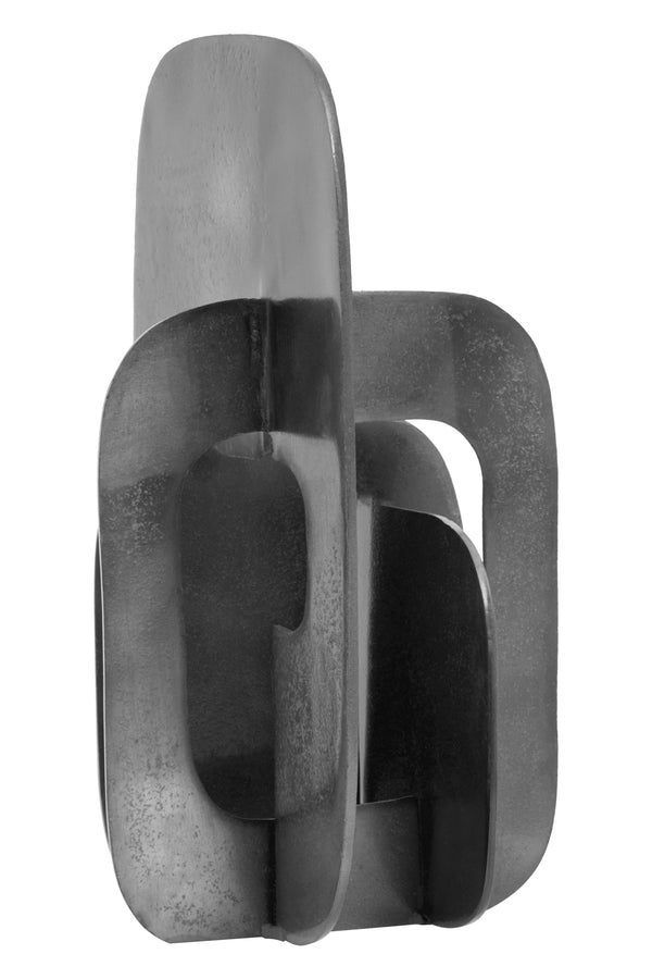 Prato Black Nickel Abstract Sculpture