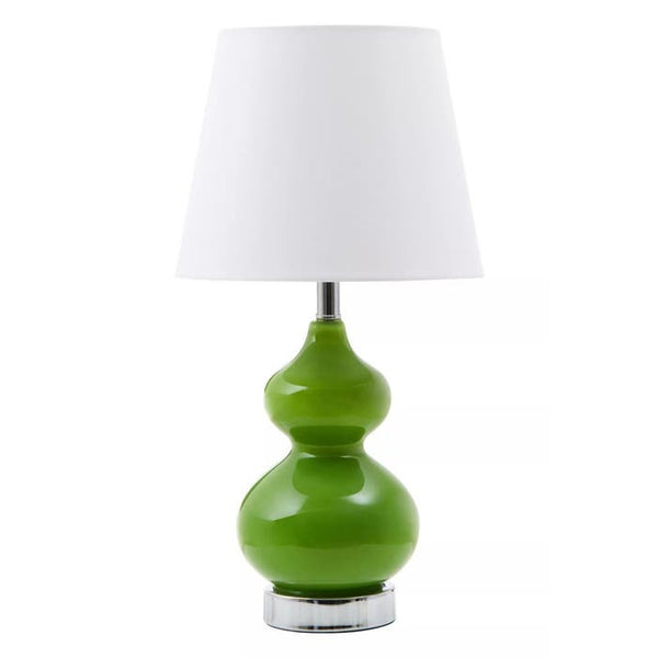 Heidy Light Glass Table Lamp with Chrome Accents