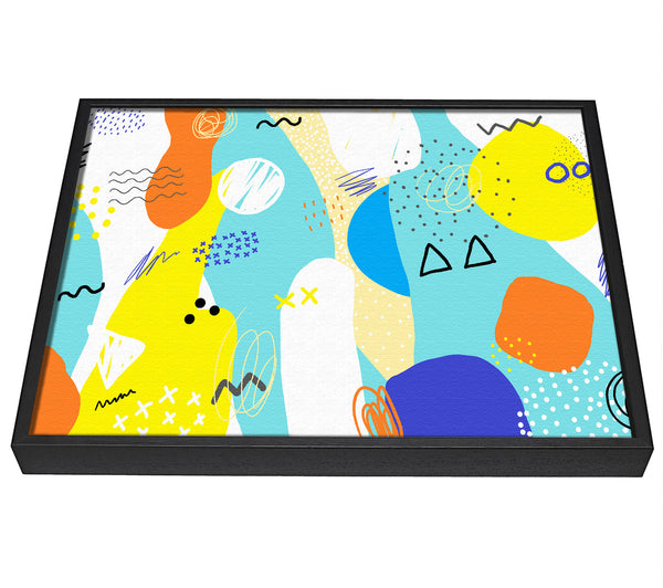 A picture of a Modern contemporary illustration framed canvas print sold by Wallart-Direct.co.uk