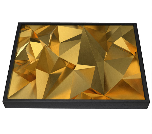 A picture of a Gold Triangles closeup framed canvas print sold by Wallart-Direct.co.uk