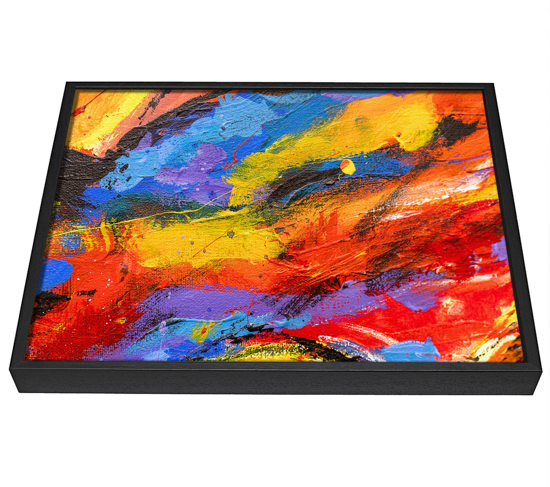 A picture of a Oil painting Colour Splash framed canvas print sold by Wallart-Direct.co.uk