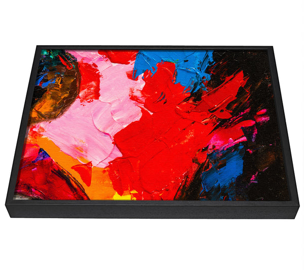 A picture of a splashes of acrylic paint framed canvas print sold by Wallart-Direct.co.uk