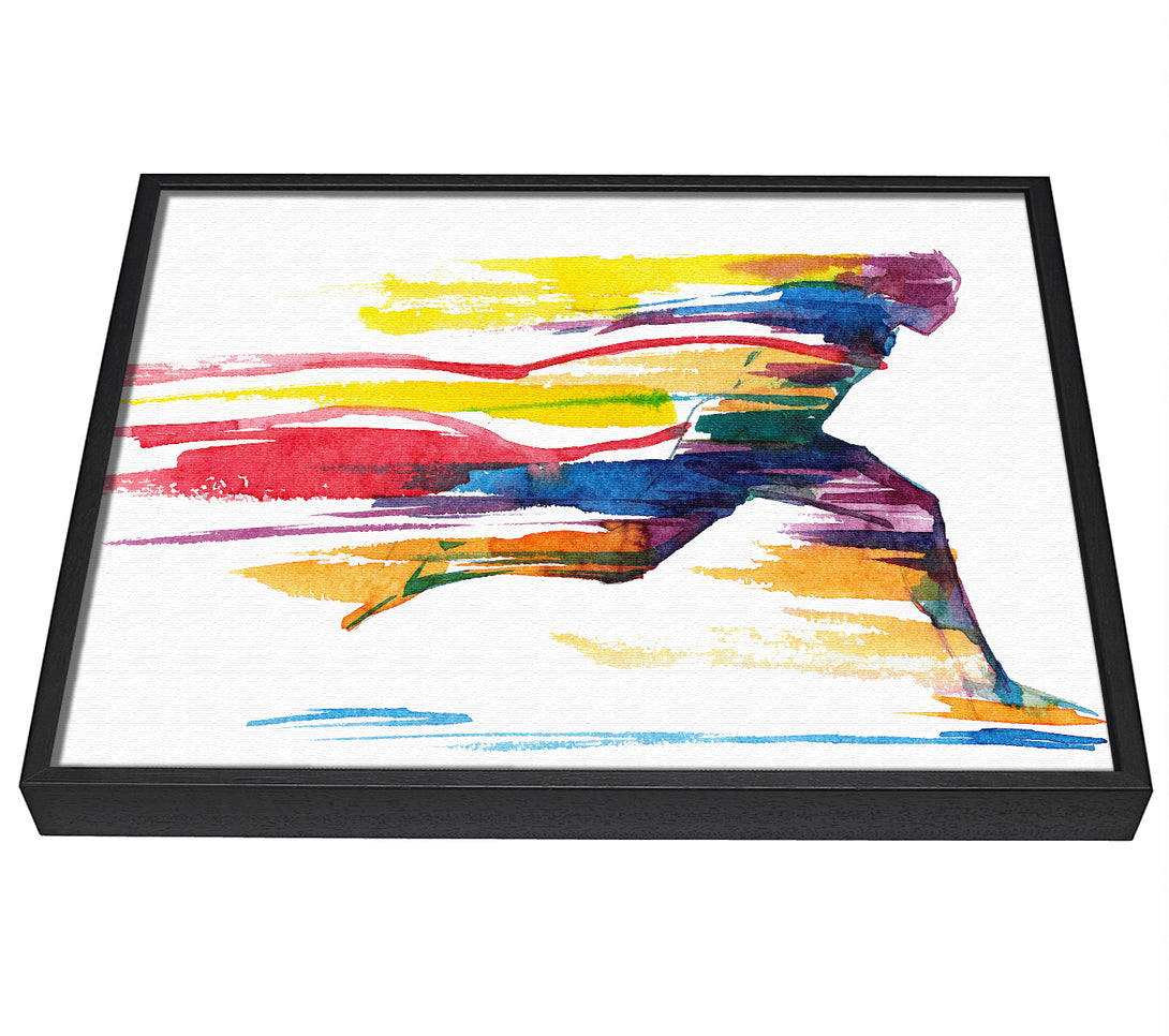 A picture of a Running Water Colour framed canvas print sold by Wallart-Direct.co.uk