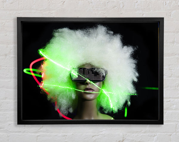 Neon light afro