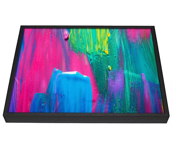 A picture of a Bold paint strokes framed canvas print sold by Wallart-Direct.co.uk