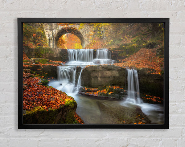 Waterfall under the bridge