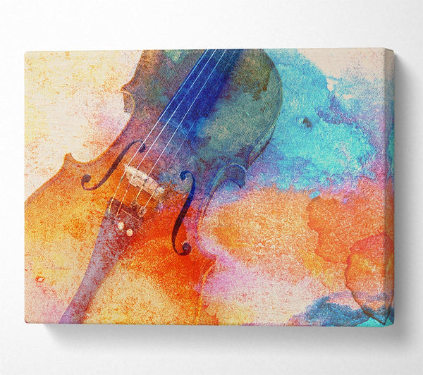 Water colour splash violin