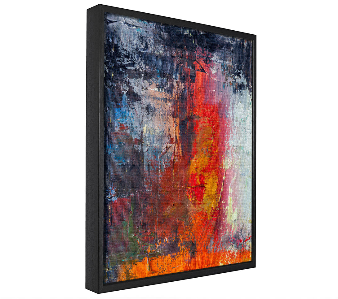 A picture of a textured Paints colours and darks framed canvas print sold by Wallart-Direct.co.uk