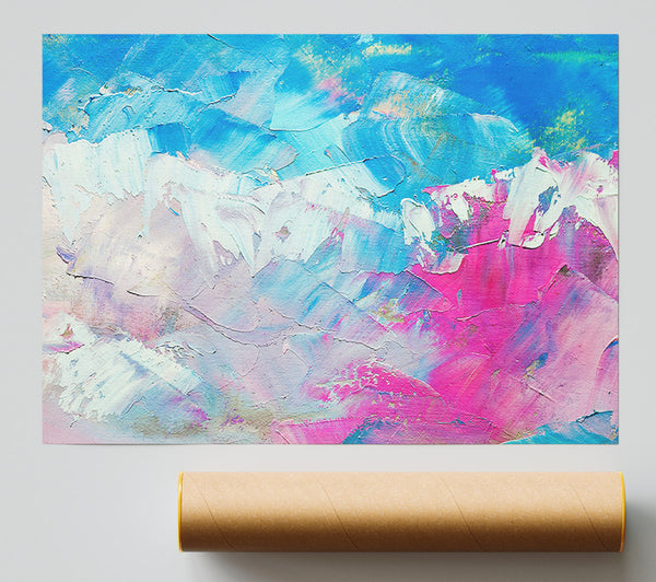 Pink And Blue Paint Strokes