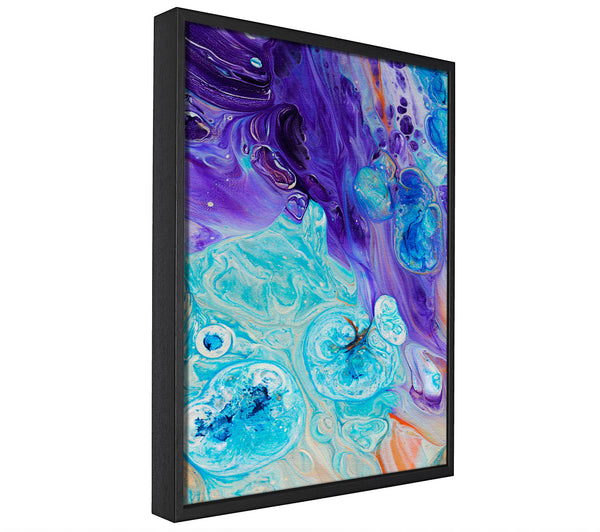 A picture of a Bath bomb of colour framed canvas print sold by Wallart-Direct.co.uk