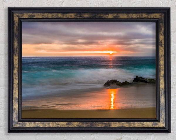 Washed up to the beach sunset