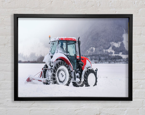 Tractor in the snow