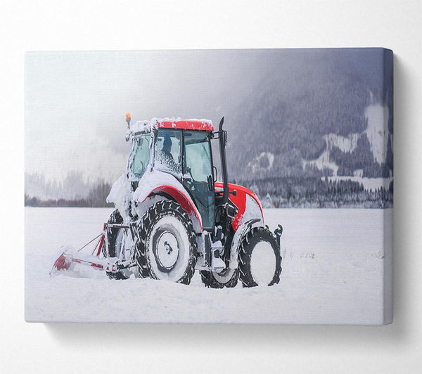 Tractor in the snow