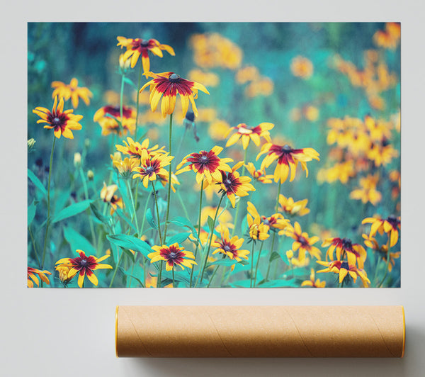 Yellow Flowers In The Greenery