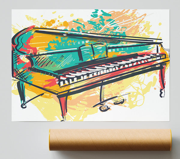 Grand Piano In Colour