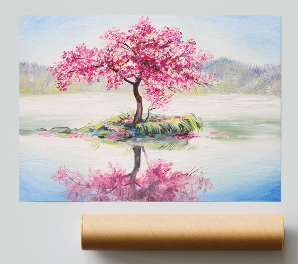 Lone Pink Blossom Tree