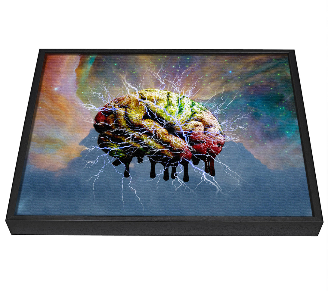 A picture of a Brain Electricity framed canvas print sold by Wallart-Direct.co.uk