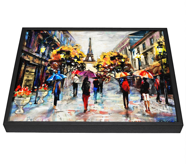 A picture of a Paris In The Morning framed canvas print sold by Wallart-Direct.co.uk