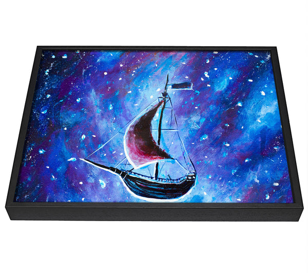 A picture of a The Ship In Space framed canvas print sold by Wallart-Direct.co.uk