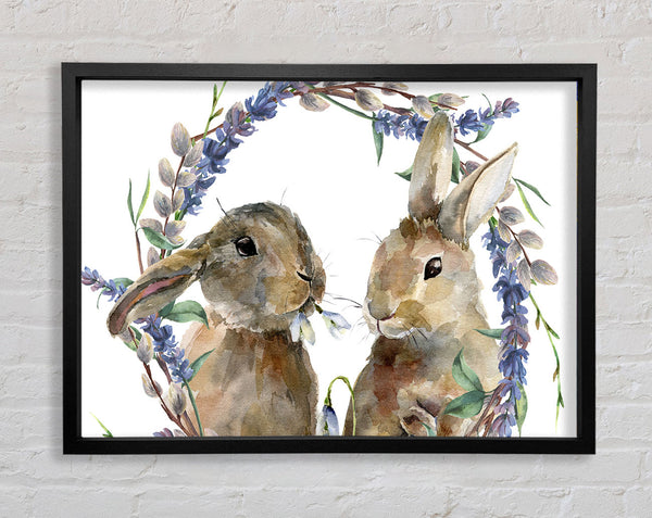 Two Watercolour Rabbits