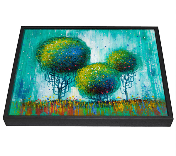 A picture of a Three Round Trees framed canvas print sold by Wallart-Direct.co.uk