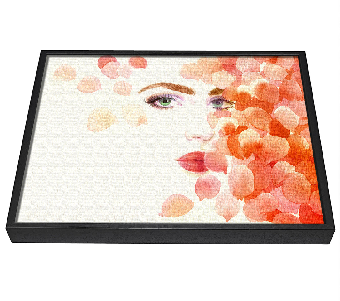 A picture of a Petals On Face framed canvas print sold by Wallart-Direct.co.uk