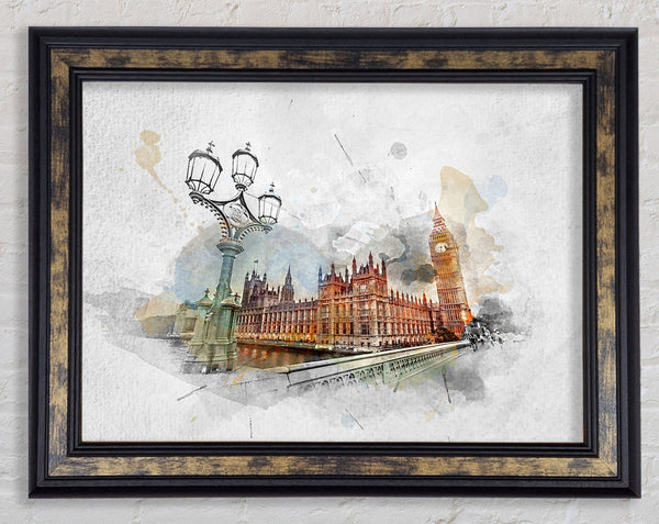 Watercolour Streets Of Parliament