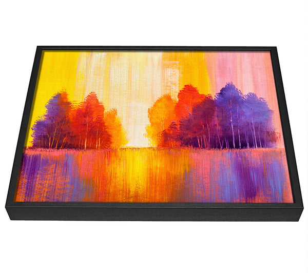 A picture of a Streams Of Colour Forest framed canvas print sold by Wallart-Direct.co.uk