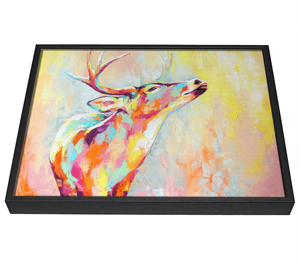 A picture of a The Stag Looking Ahead framed canvas print sold by Wallart-Direct.co.uk