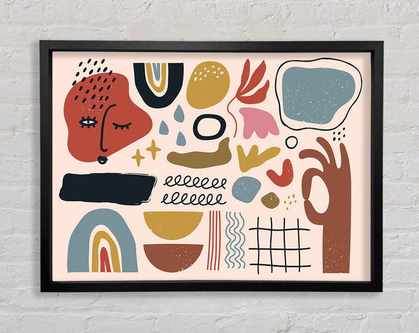 Mid Century Shapes And Faces