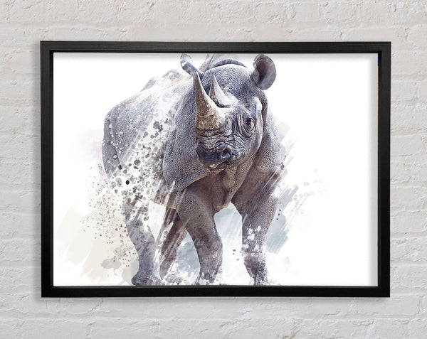 Aquarell Nashorn 