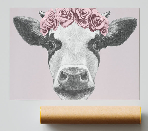 Rose Cow Head