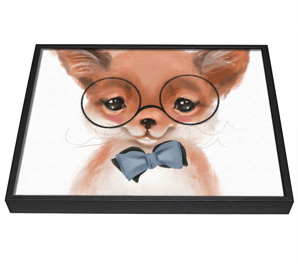 A picture of a Little Puppy Glasses framed canvas print sold by Wallart-Direct.co.uk