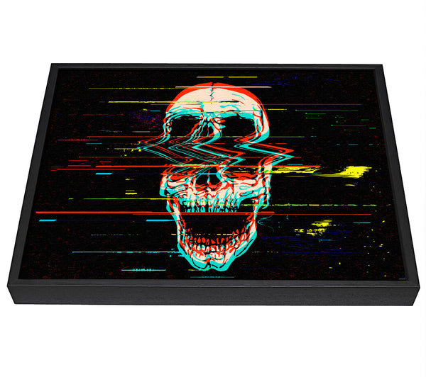 A picture of a Waves Through A Skull framed canvas print sold by Wallart-Direct.co.uk