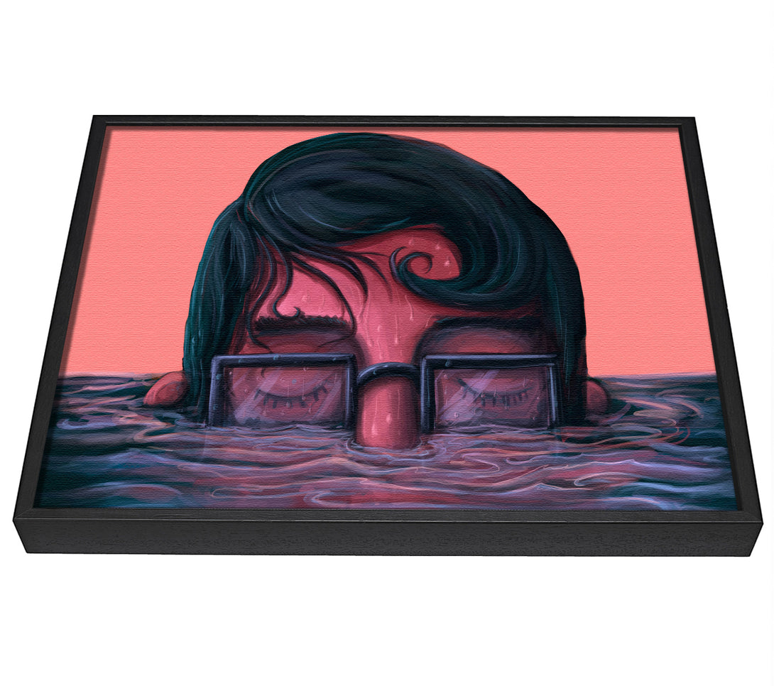 A picture of a Submersing In The Ocean framed canvas print sold by Wallart-Direct.co.uk