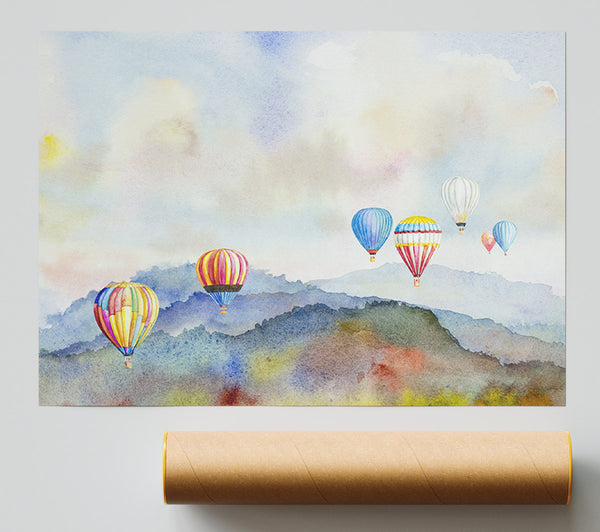 Hot Air Balloons In The Valley