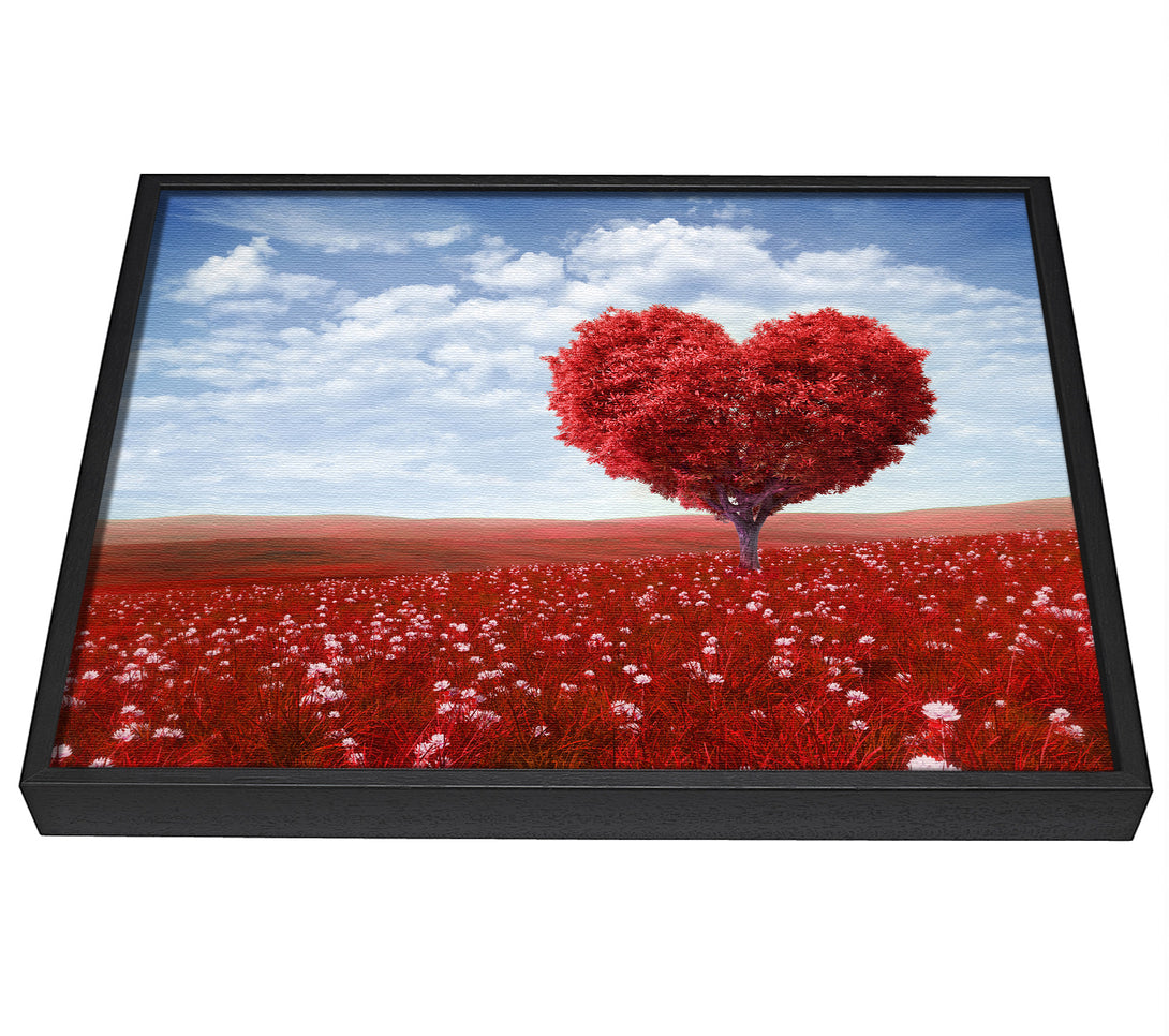 A picture of a The Red Tree Heart framed canvas print sold by Wallart-Direct.co.uk