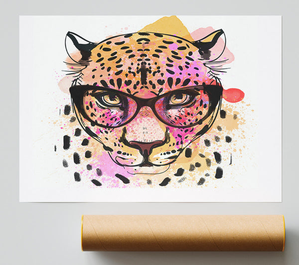 Peach Leopard Glasses