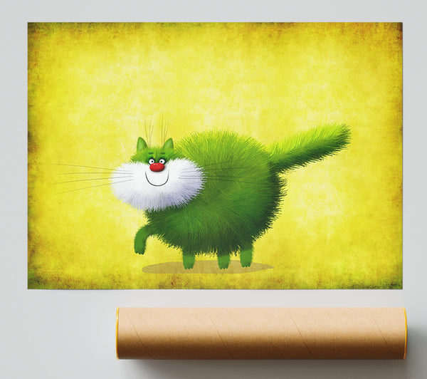 The Green Fuzzy Cat