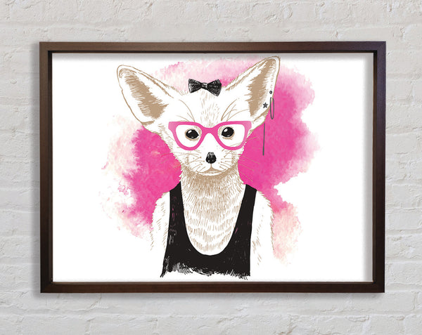 Arctic Fox Bow Pink Glasses