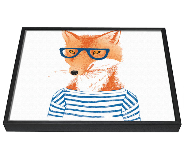 A picture of a The Nerd Fox framed canvas print sold by Wallart-Direct.co.uk