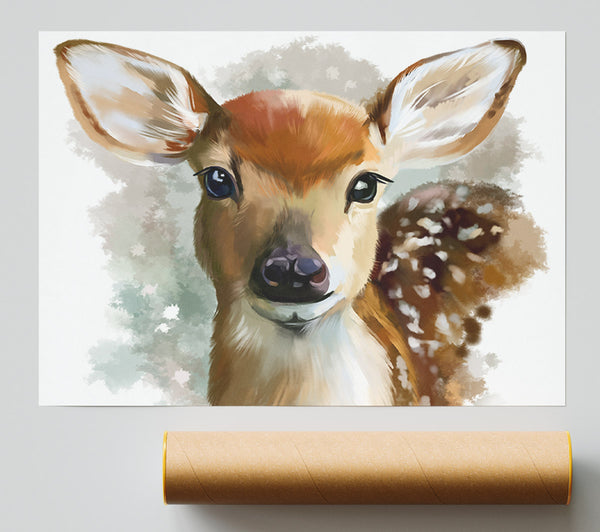 Watercolour Pretty Deer