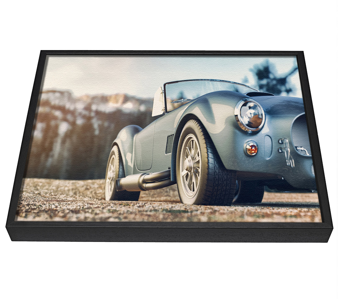 A picture of a Classic Sports Car Stance framed canvas print sold by Wallart-Direct.co.uk