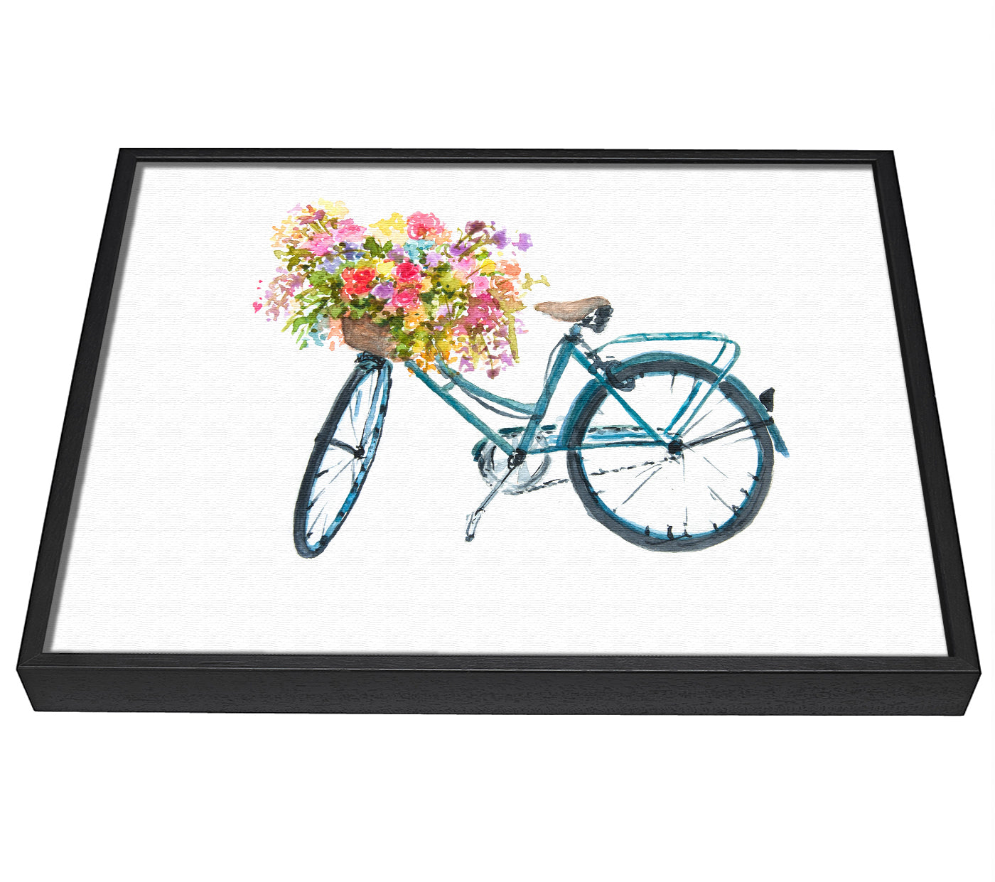 Wall art bicycle with flowers sale