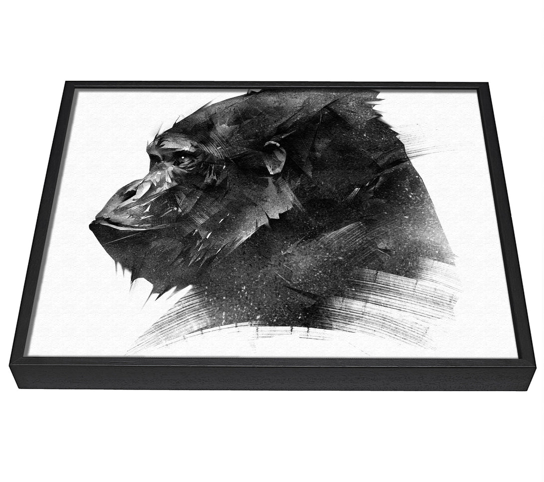 A picture of a Washed Out Gorilla framed canvas print sold by Wallart-Direct.co.uk