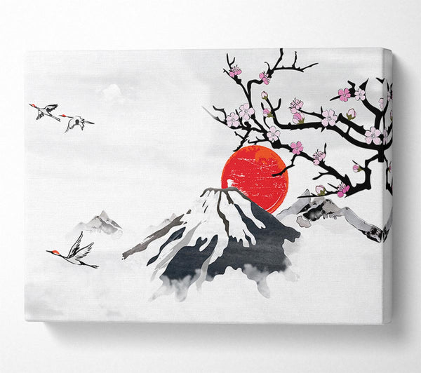 Red Japanese Sunset Branch